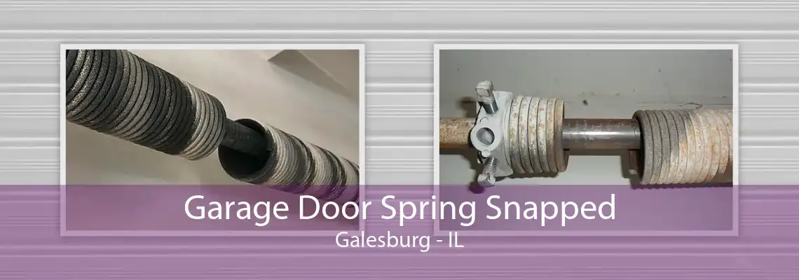 Garage Door Spring Snapped Galesburg - IL