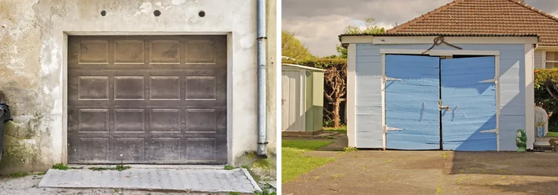 Rotten Steel Garage Door Repair in Galesburg, Illinois